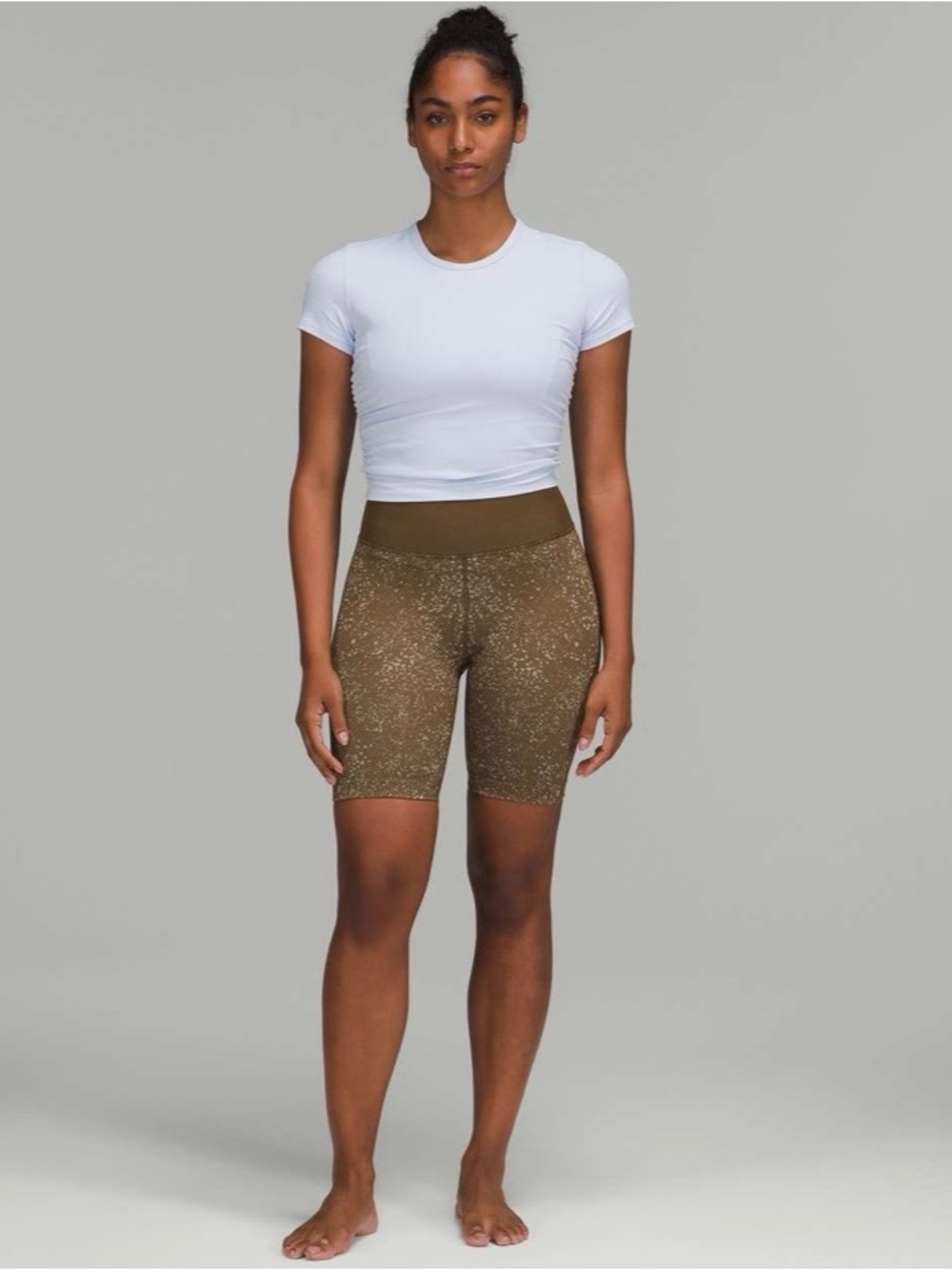 Lululemon Ebb to Street High-Rise Short 8"; Distorted Noise Deep Artifact / Raw